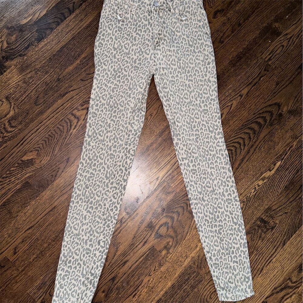 PacSun‎ Women's High Rise Jegging Jeans Leopard Print Size 24 Beige
